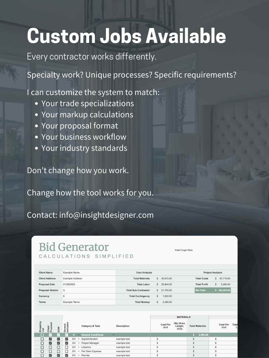 Builder Bid Generator