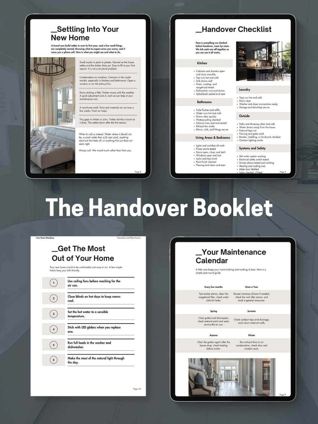 Handover Booklet
