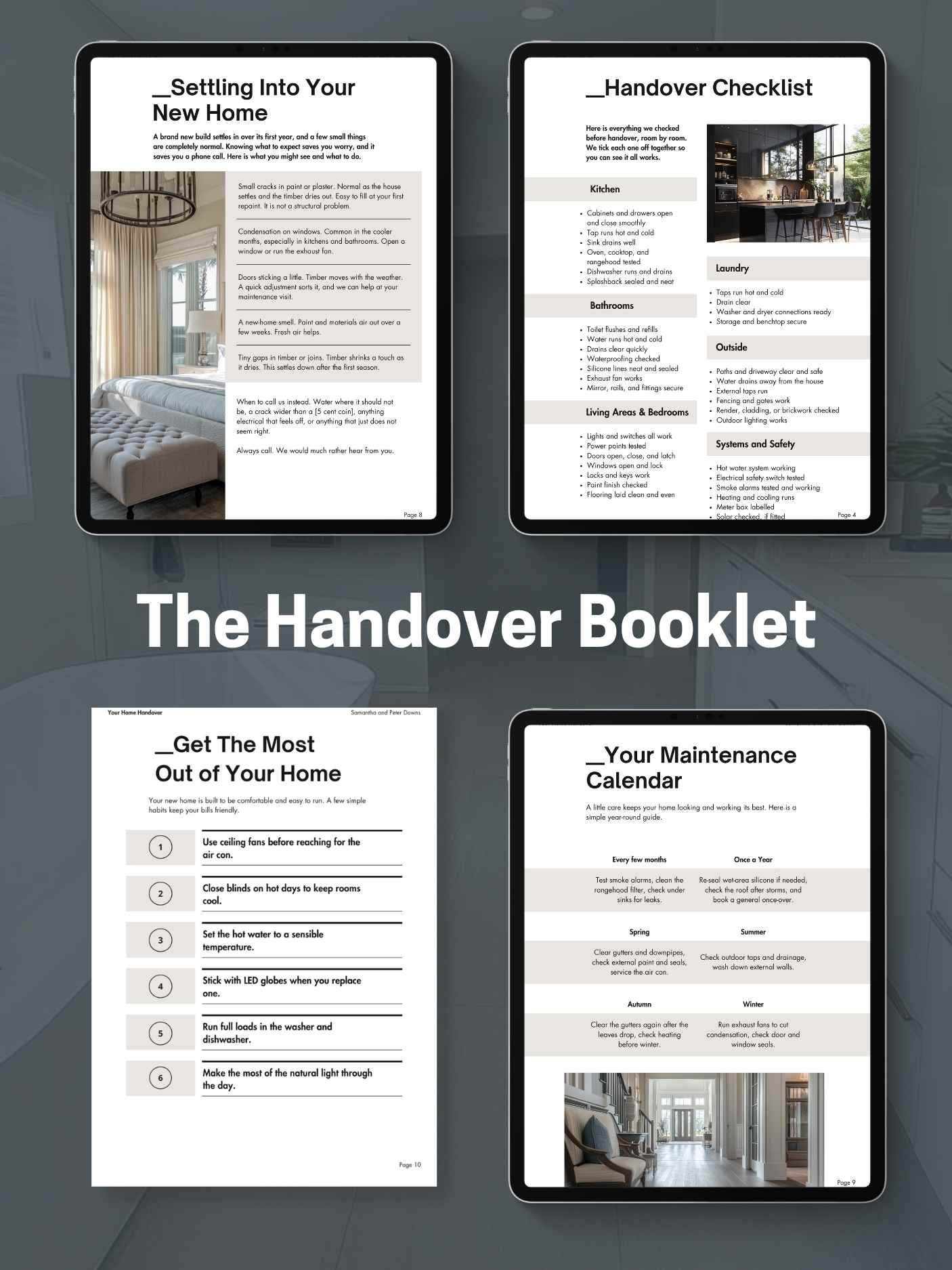 Handover Booklet