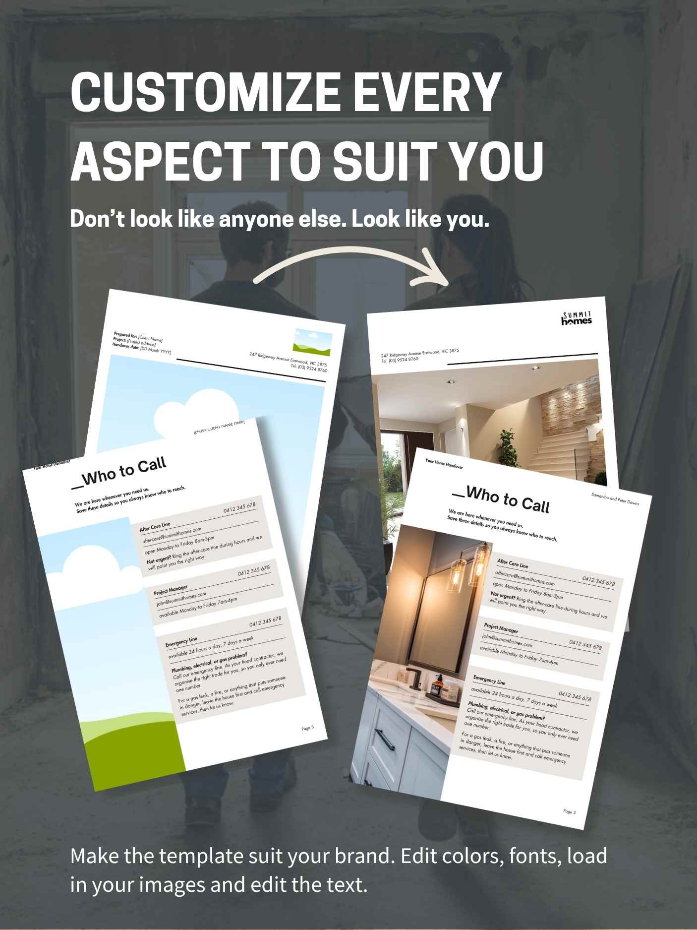 Handover Booklet