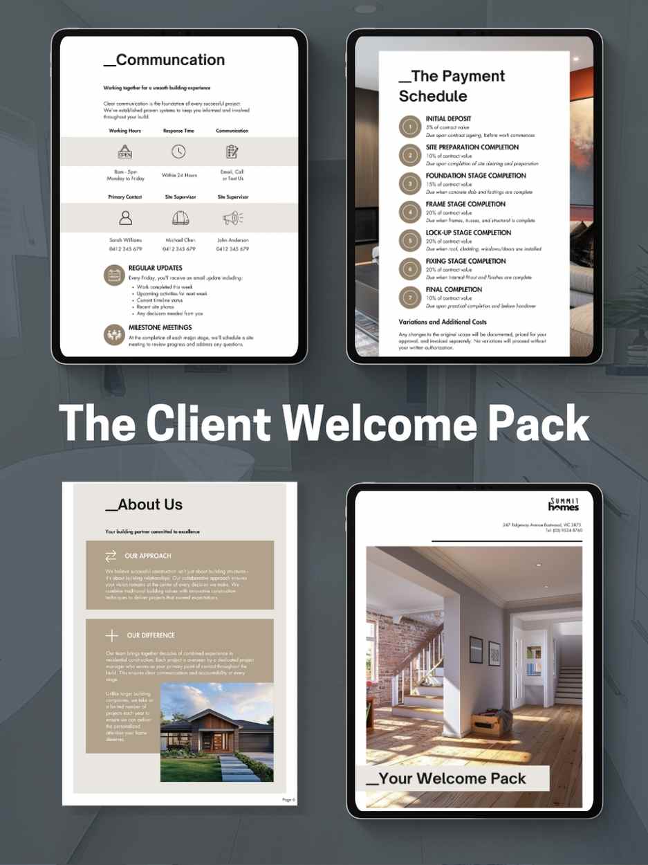 Welcome Display For Client Client Welcome Pack – BUILD WITH INSIGHT