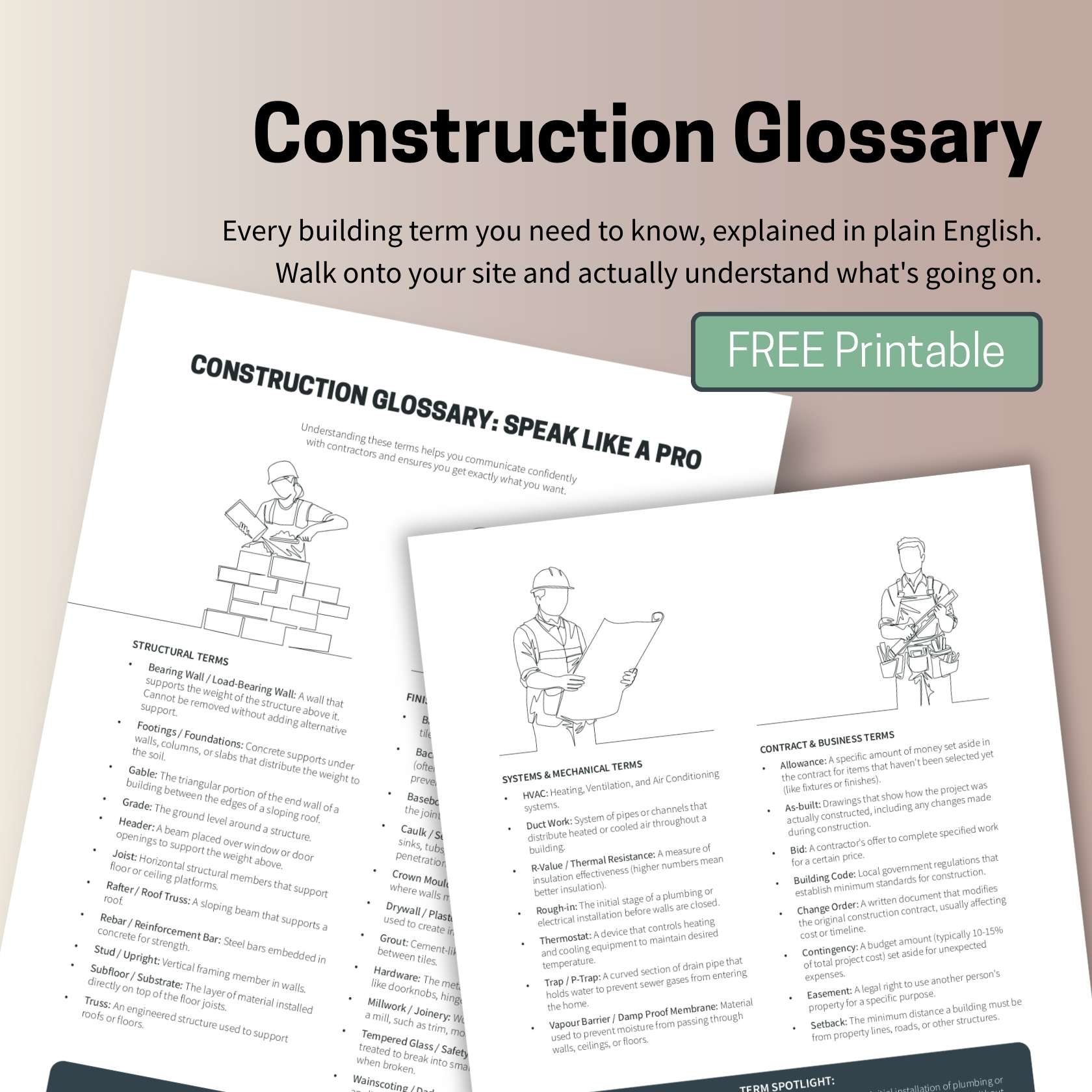 Construction Glossary