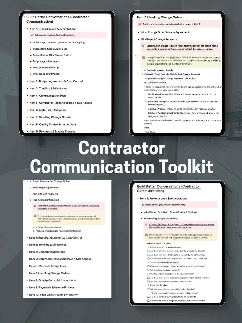 Contractor Communication Kit