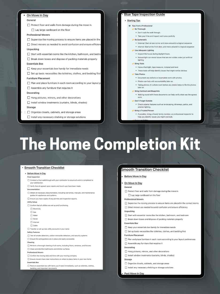 Home Completion Kit